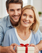 Two‑Tone Love Heart Mom Necklace