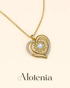 "You Are My Sunshine" Sunflower Heart Necklace