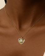 "You Are My Sunshine" Sunflower Heart Necklace