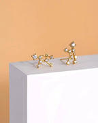 Zodiac Constellation Stud Earrings | 14K Gold Plated