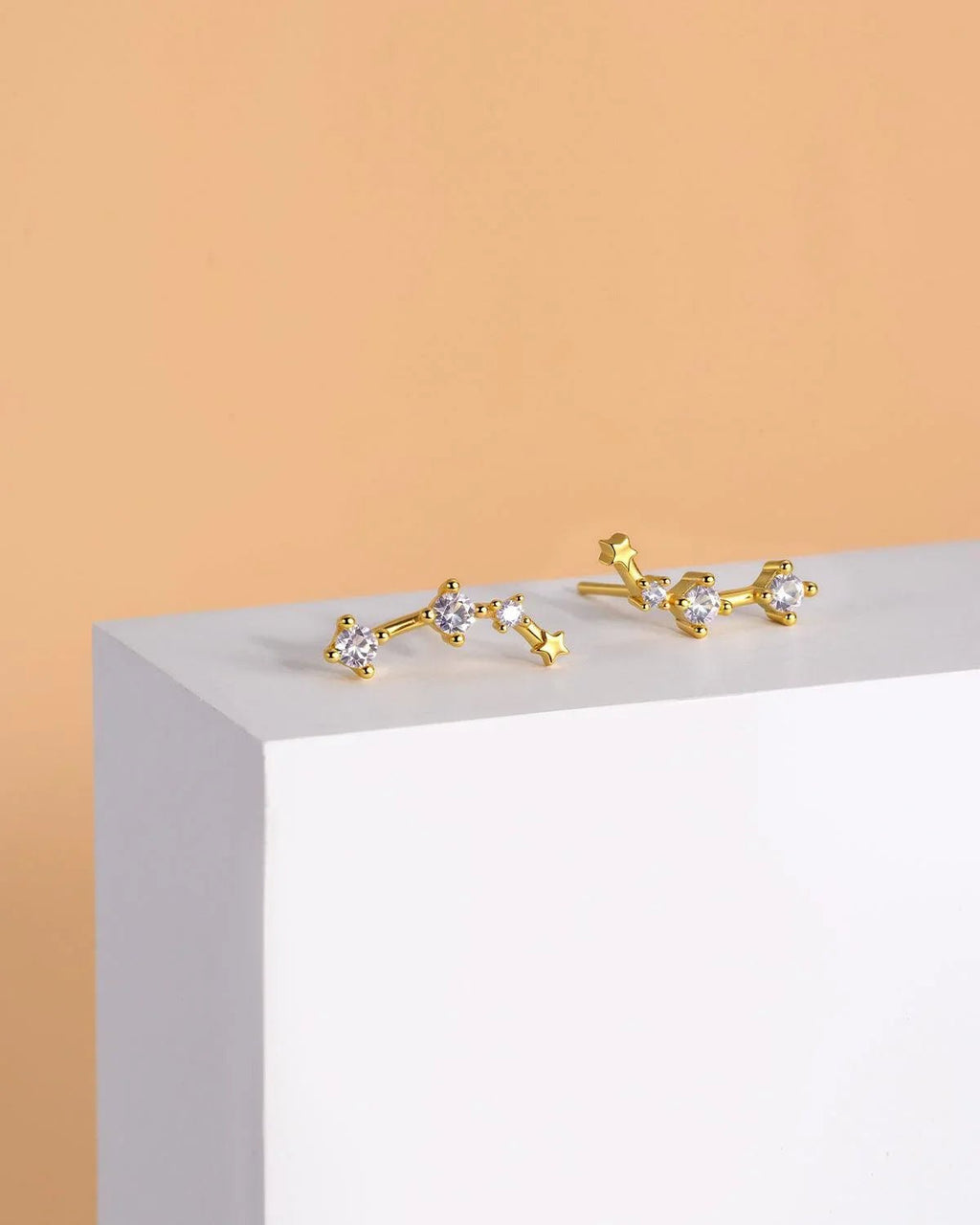 Zodiac Constellation Stud Earrings | 14K Gold Plated