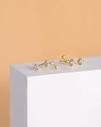 Zodiac Constellation Stud Earrings | 14K Gold Plated