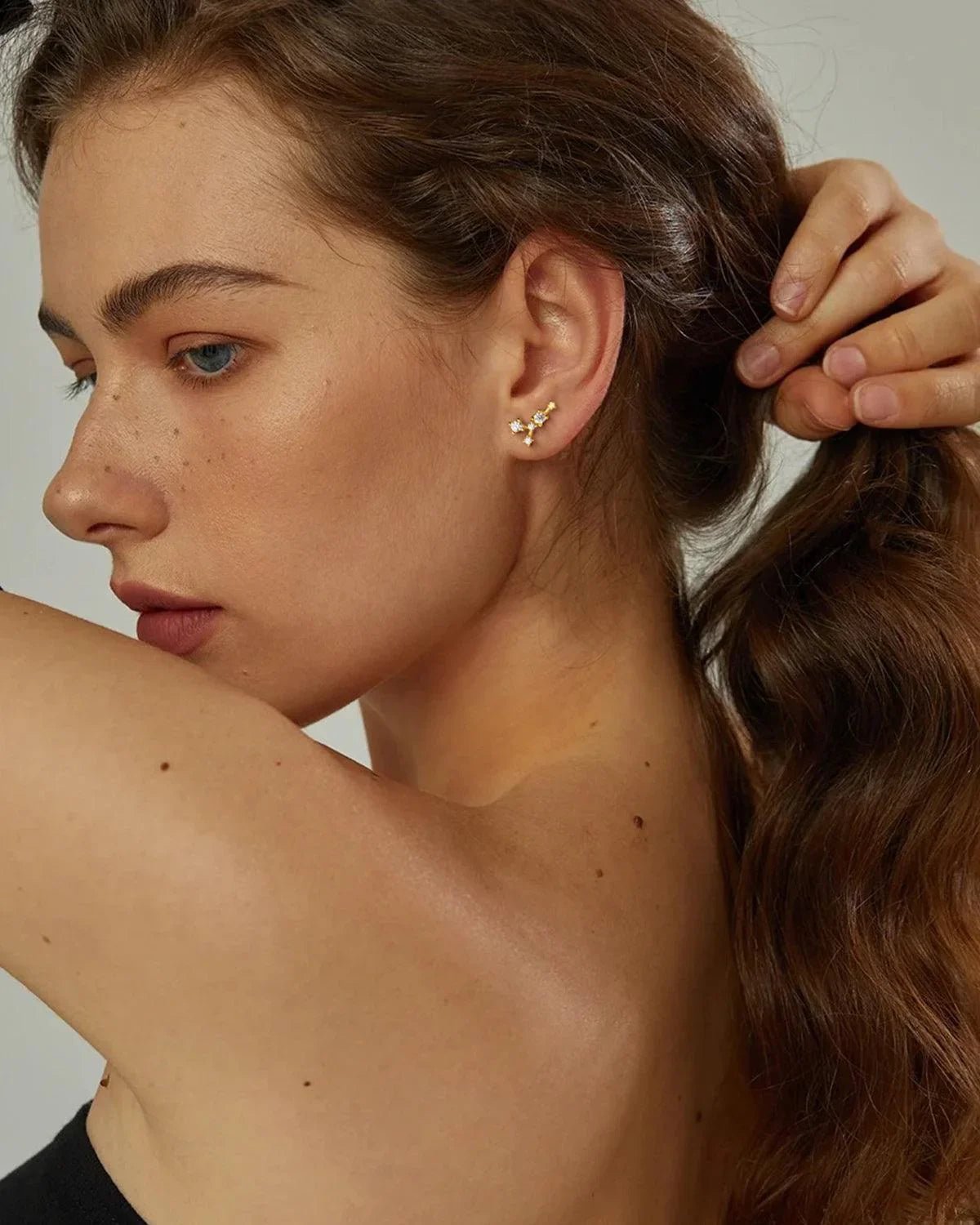 Zodiac Constellation Stud Earrings | 14K Gold Plated