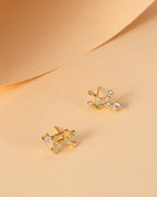 Zodiac Constellation Stud Earrings | 14K Gold Plated