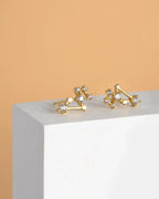 Zodiac Constellation Stud Earrings | 14K Gold Plated